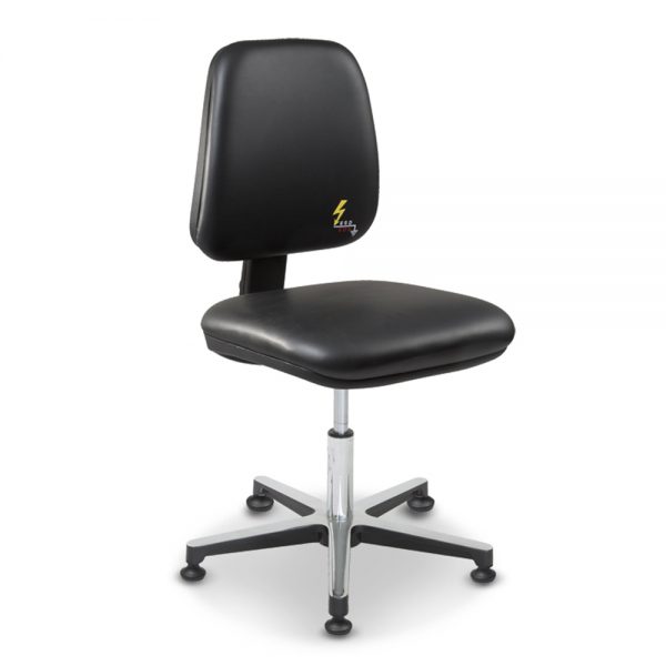 Gref 211 - Antistatic swivel chair, with glides. Artificial Leather Esd