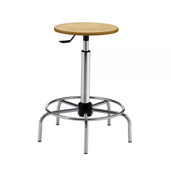 Mod. 1108 - Laboratory stool with wooden seat