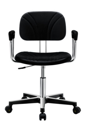Gref 235 - Antistatic swivel work chair in integral poliurethane, with armrests.