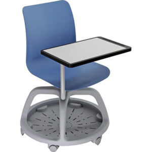 swivel chair with table and storage