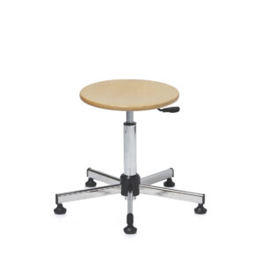 sgabello da lavoro girevole con base in acciaio mod 1100